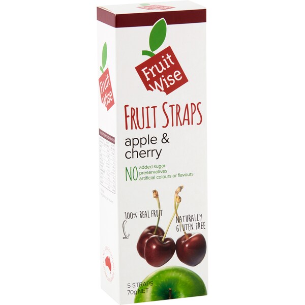 Fruit Wise Fruit Straps Apple & Cherry 70g