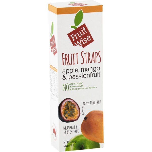Fruit Wise Fruit Straps Apple Mango & Passionfruit 70g