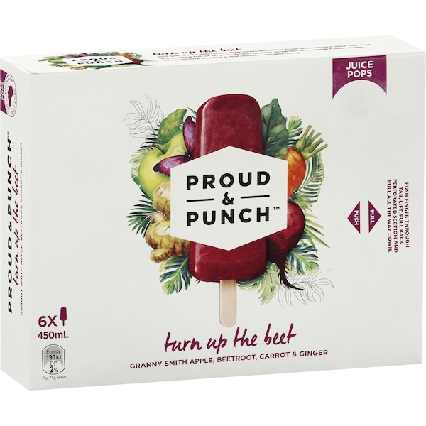 Proud & Punch Sticks Turnup Beet 6pk 450ml