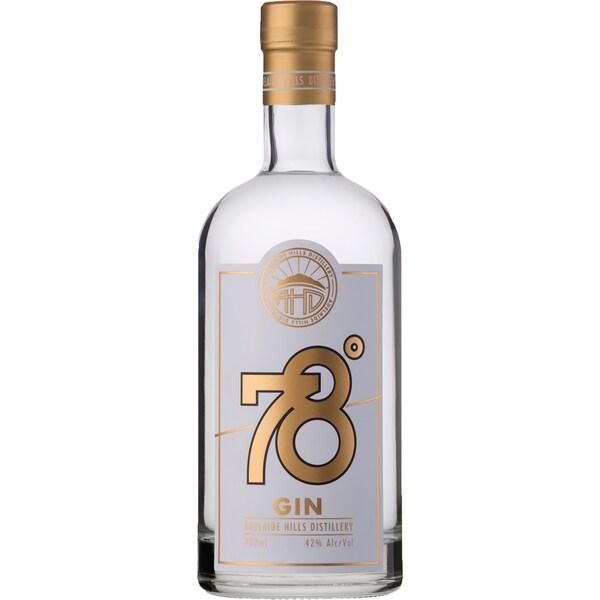 Adelaide Hills Distillery 78 Degrees Small Batch Gin 700mL
