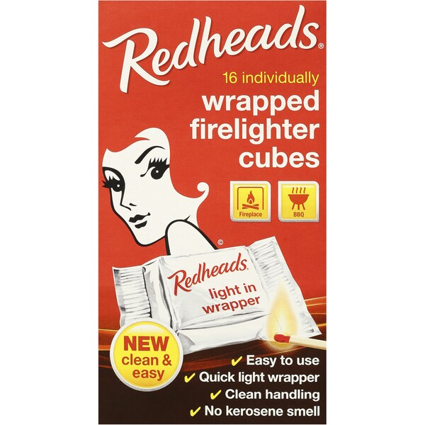 Redheads Firelighters Wrapped 16pk