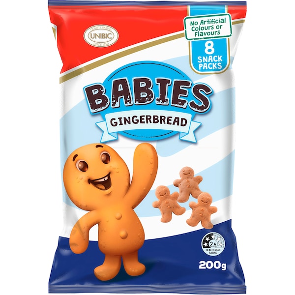Unibic Babies Gingerbread Biscuits Multipack 200g