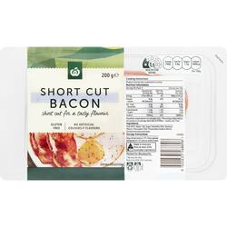 Woolworths Short Cut Bacon 200g