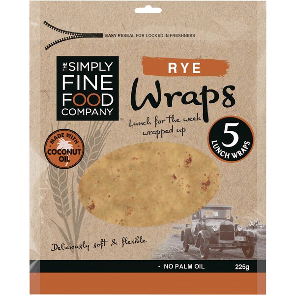 The Simply Fine Food Company Wraps Rye 12 Pack
