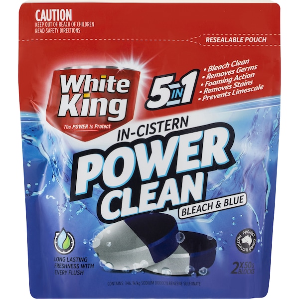 White King Bleach & Blue Block 2 Pack 100g