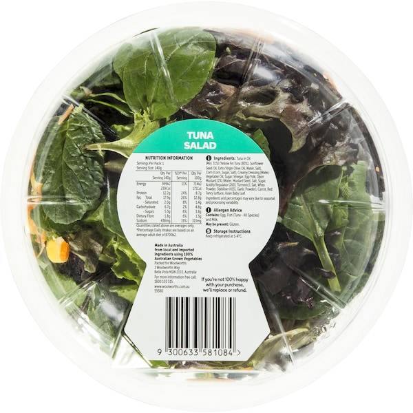 Woolworths Tuna Salad Bowl  140g