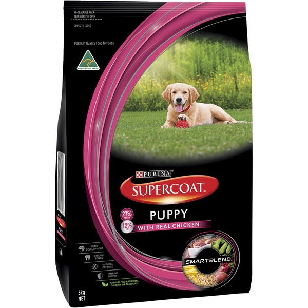 Supercoat Puppy Chicken Dry Dog Food Chicken 3kg