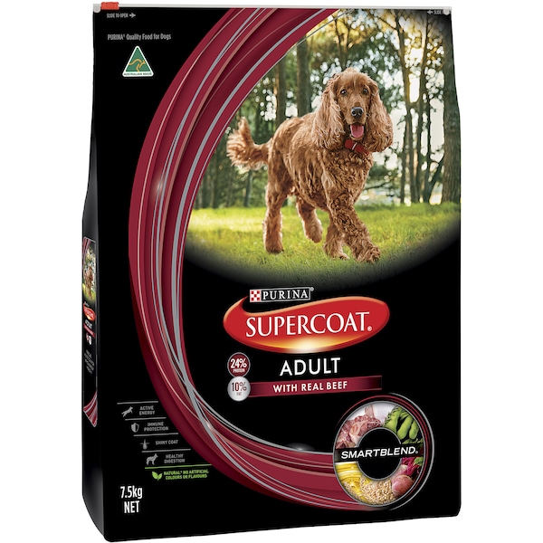 Supercoat Adult Beef Dry Dog Food Beef 7.5kg