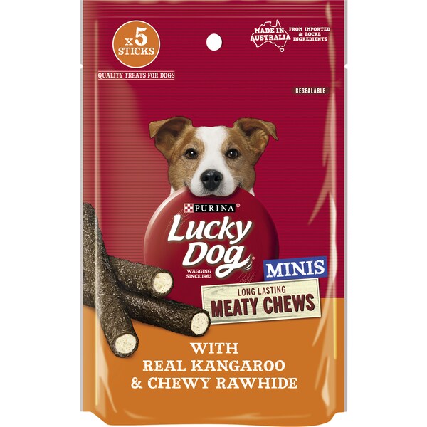 Lucky Dog Meaty Chew Mini Roo 5 Pack