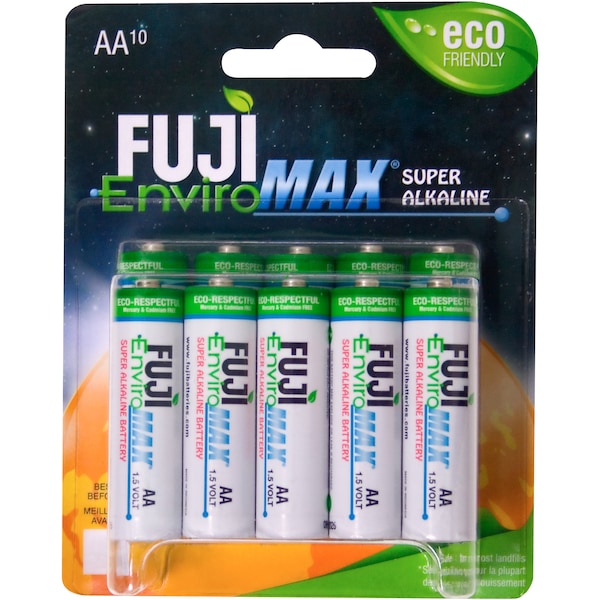 Fuji Enviromax Super Alkaline Aa Battery 10 Pack