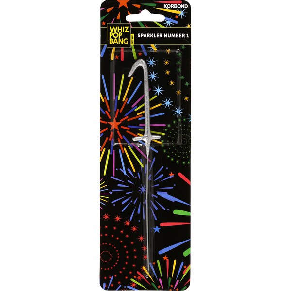 Korbond Whiz Pop Bang Number 1 Gold Or Silver Sparkler each
