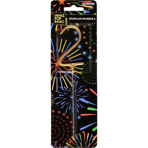 Korbond Whiz Pop Bang Number 2 Gold Or Silver Sparkler Each