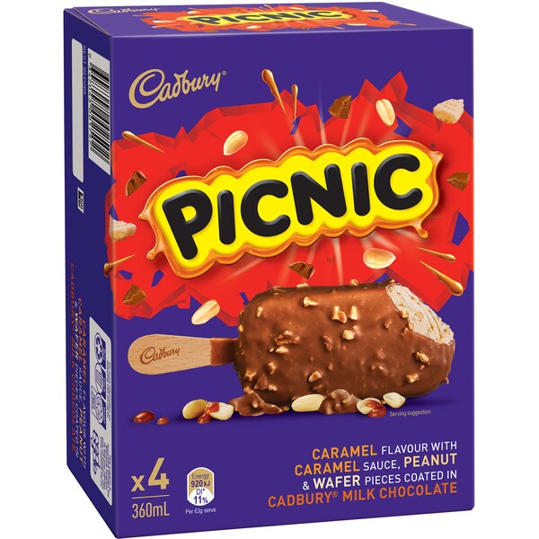 Cadbury Picnic Sticks 4 Pack