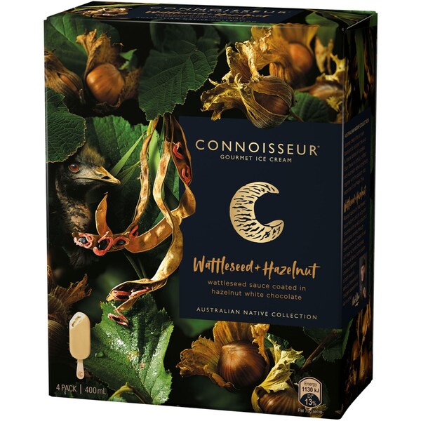 Connoisseur Wattleseed & Hazelnut Sticks 4 Pack
