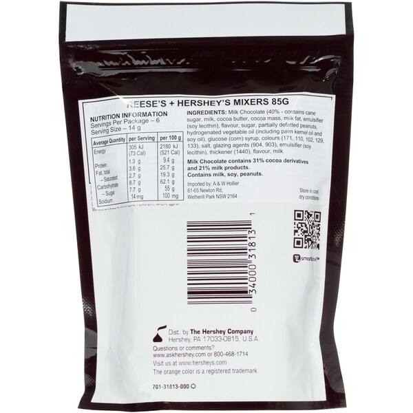 Reeses Pieces Plus  Hersheys Mixers 85g
