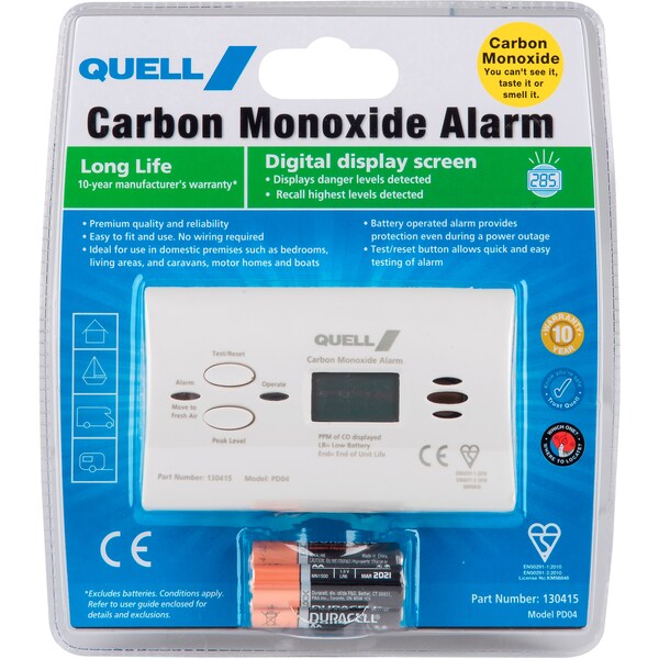 Quell Carbon Monoxide Digital Display Alarm Each