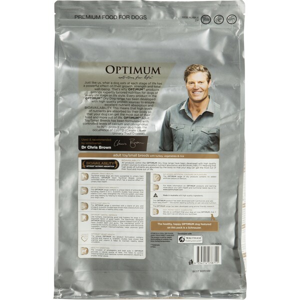 Optimum Sml Breed   Trky/Veg/Rice 3kg