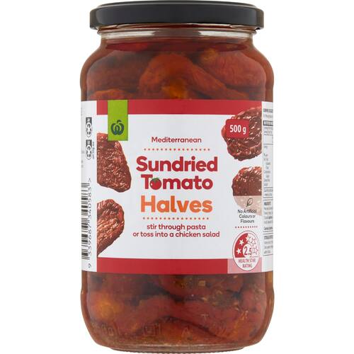 Woolworths Sundried Tomato Halves 500g bunch