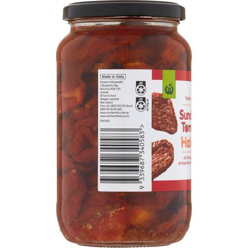 Woolworths Sundried Tomato Halves 500g bunch