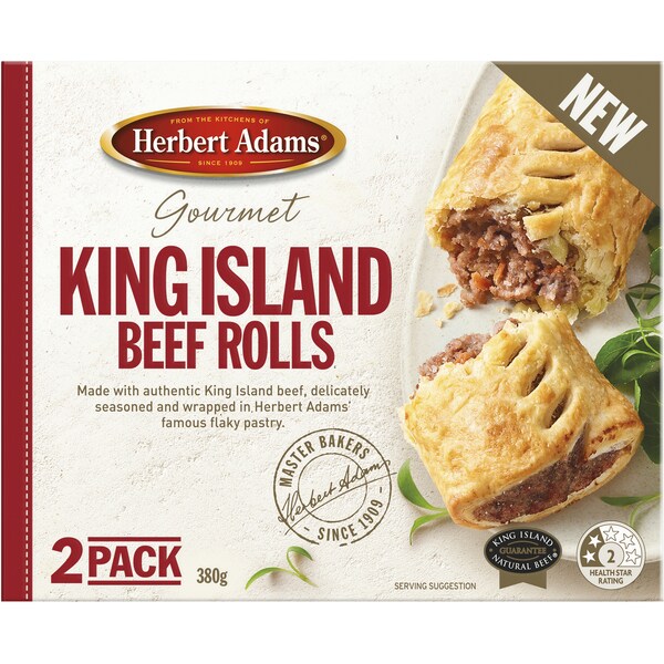Herbert Adams King Island Sausage Rolls 2 Pack