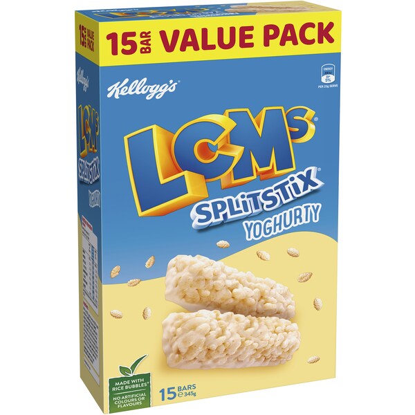 Kellogg's Lcms Yoghurty Split Stix Snack Bars 15 pack