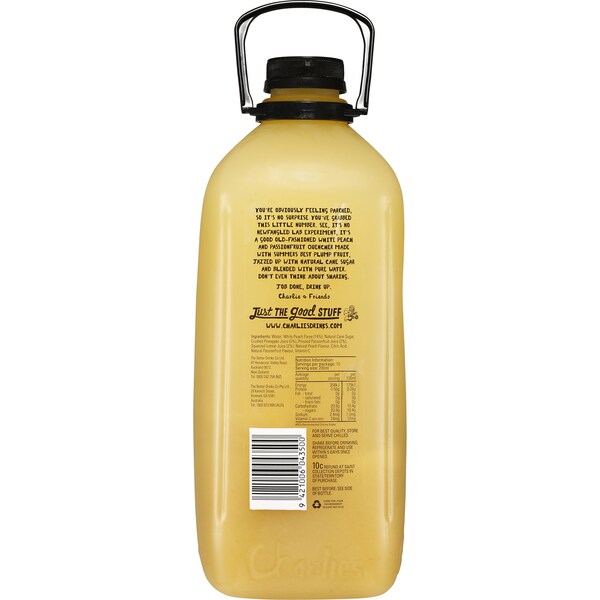 Charlies Old Fashioned Quencher White Peach & Passionfruit Bottle 1.5L