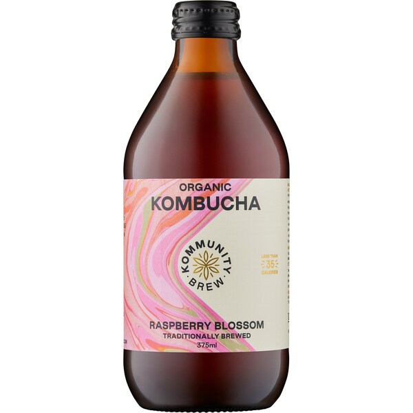 Kommunity Brew Raspberry Blossom Kombucha 375mL