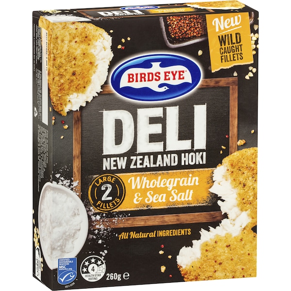 Birds Eye Deli New Zealand Hoki Wholegrain & Sea Salt 260g
