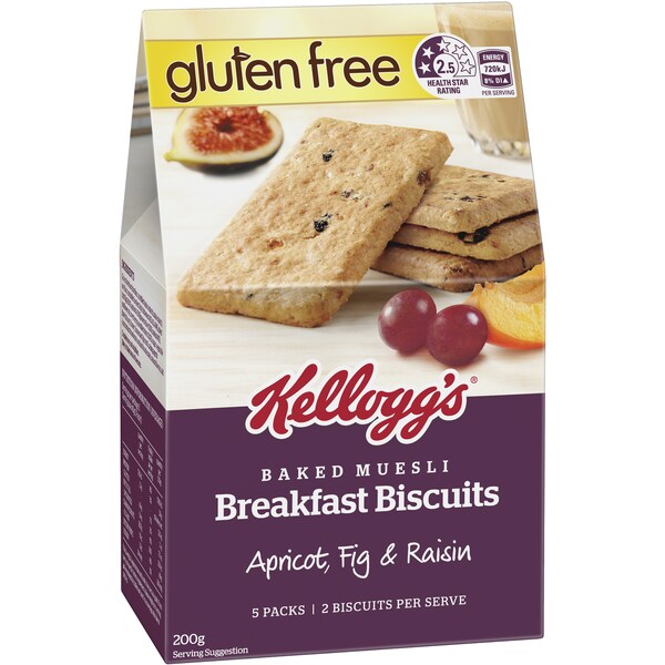 Kellogg's Baked Muesli Fruity Gf Snack Biscuits 200g