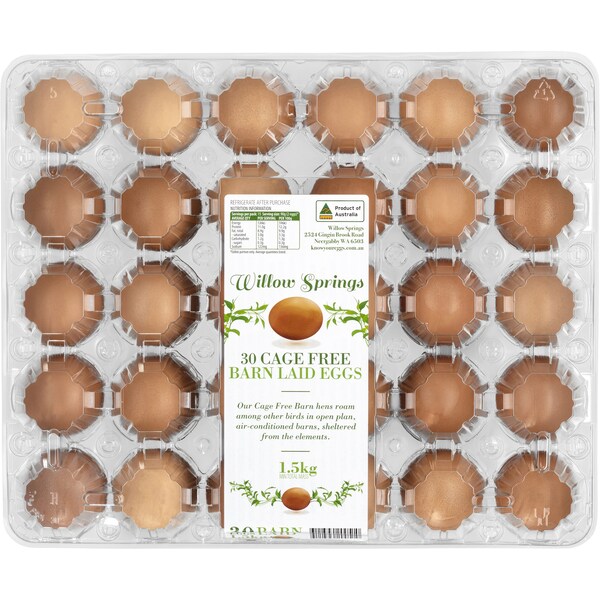 Willow 30 Cage Free Barn Laid Eggs 1.5kg