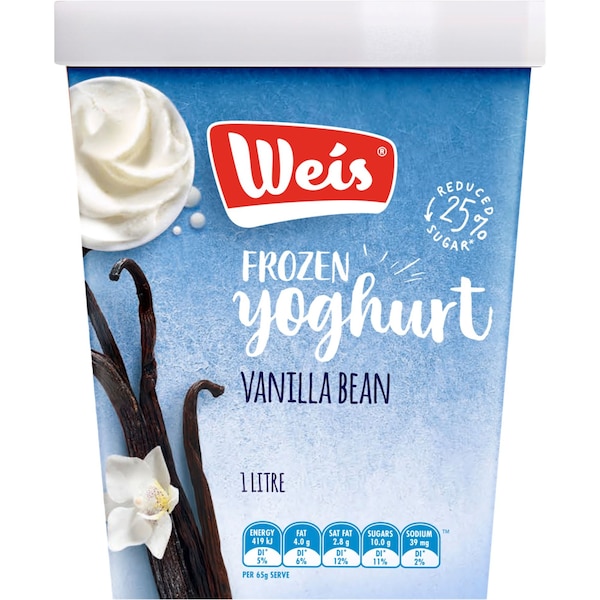 Weis Vanilla Bean Frozen Yoghurt 1l