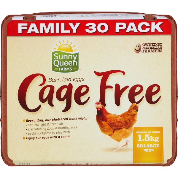 Sunny Queen Cage Free Large 30 Pack