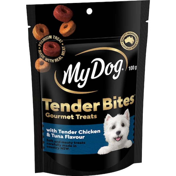 My Dog Tender Bites Gourmet Treats Tender Chicken & Tuna Flavour 100g