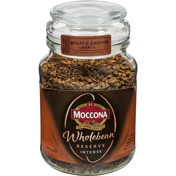 Moccona Freeze Dried Instant Coffee Wholebean Reserve Intense 100g
