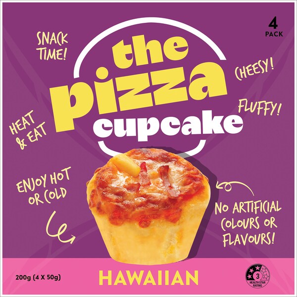 The Pizza Cupcake Hawaiian 50g x 4 pack
