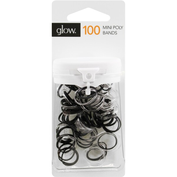 Glow Mini Poly Bands 100 Pack