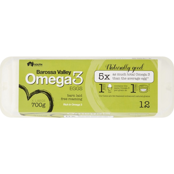 Barossa Omega 3 - 12 Extra Large Barn Laid Eggs 700g
