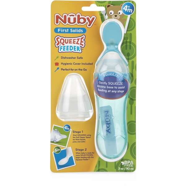 Nuby Silicone Squez Feeder With Spoon Each