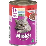 Whiskas Adult 1+ Years Wet Cat Food with Beef Mince Can