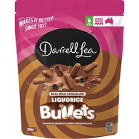 Darrell Lea Milk Chocolate Liquorice Bullets