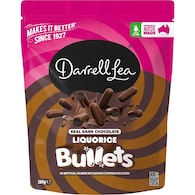 Darrell Lea Dark Chocolate Liquorice Bullets