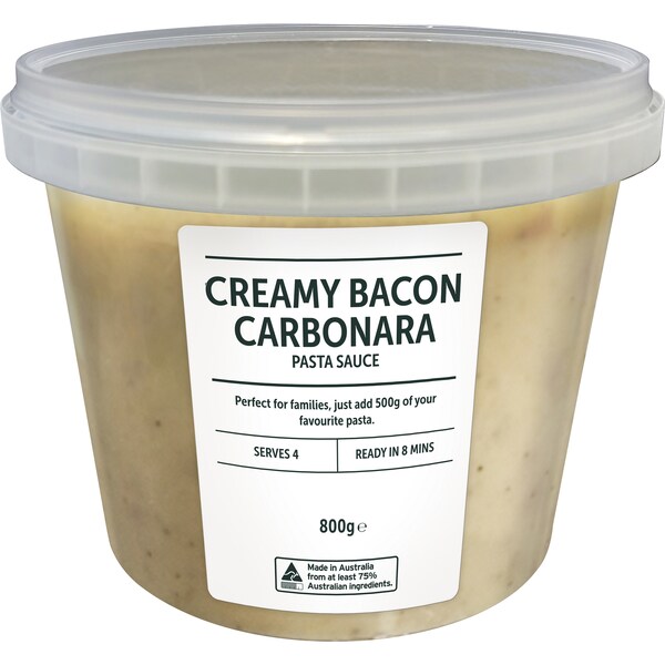 Creamy Bacon Carbonara Pasta Sauce Family Meal 800g