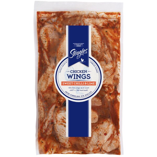 Steggles Sweet Chilli & Lime Wings 1.3kg - 1.7kg