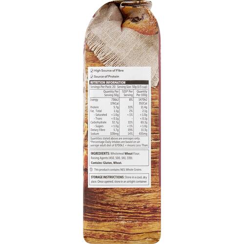 Woolworths Wholemeal Self Raising Flour 1kg bunch