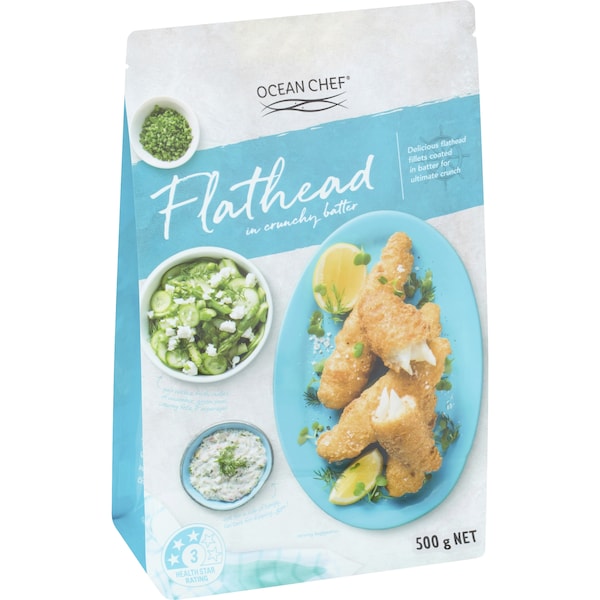 Ocean Chef Flathead In Crunchy Batter 500g