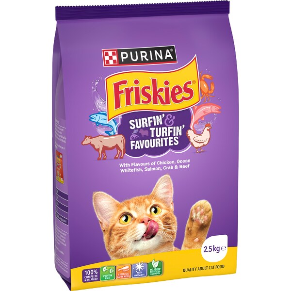Friskies Adult Surfin' Turfin' Dry Cat Food 2.5kg