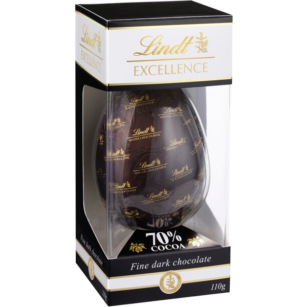 Lindt Excellence 70% Fine Dark  Chocolate Egg Gifting 110g