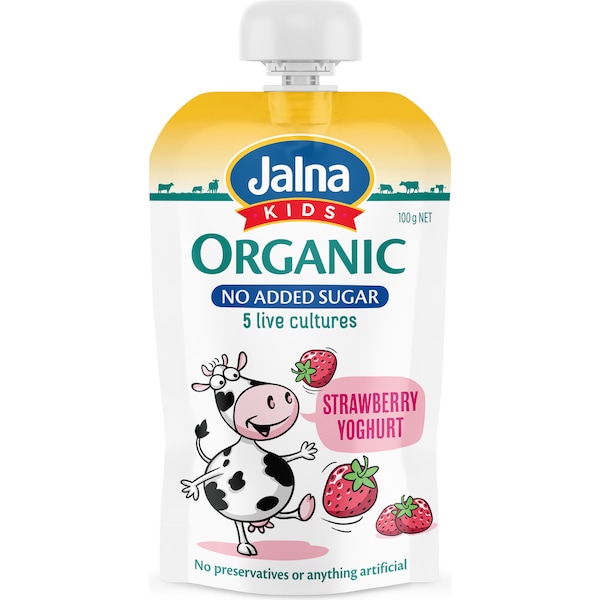 Jalna Kids No Added Sugar Yoghurt Strawberry 100g