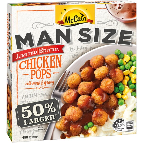 McCain Man Size Chicken Pops 480g