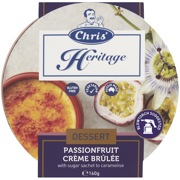 Chris' Heritage Passionfruit Creme Brule  160g